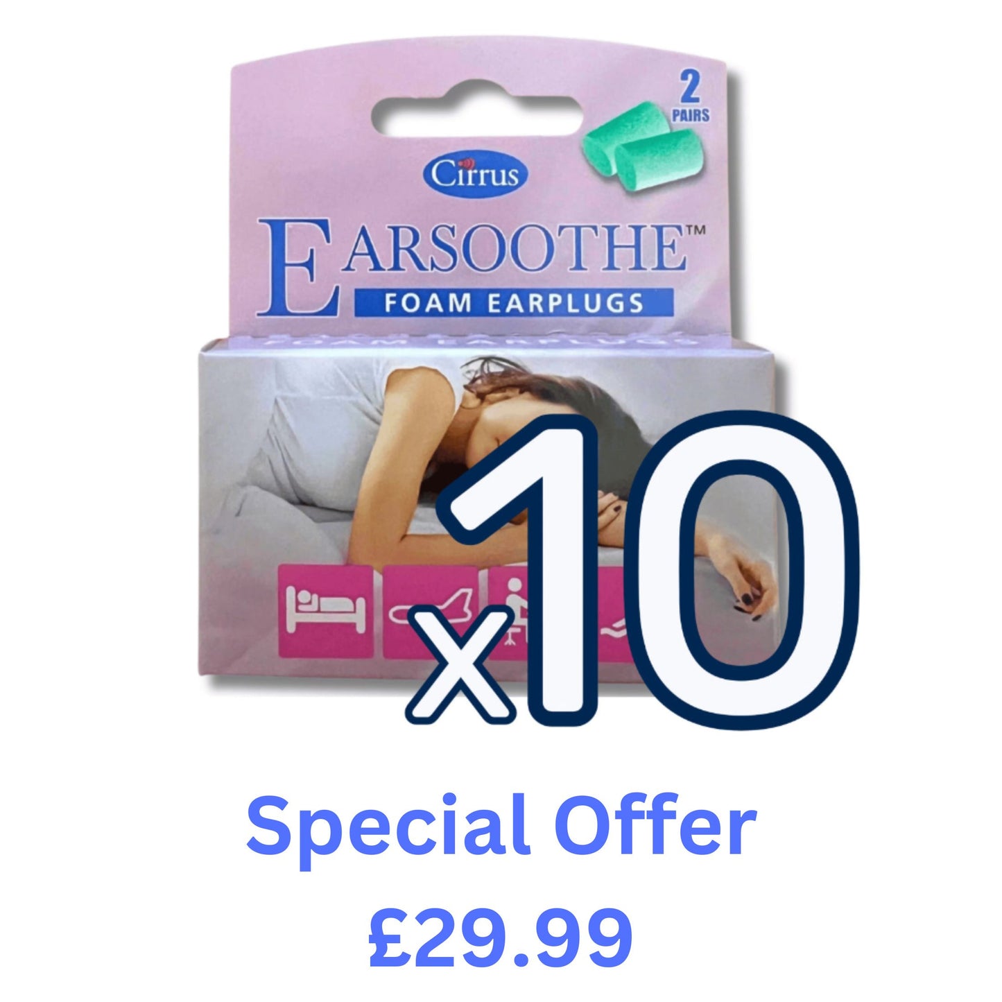 Earsoothe Foam Earplugs x 10 packs - £29.99