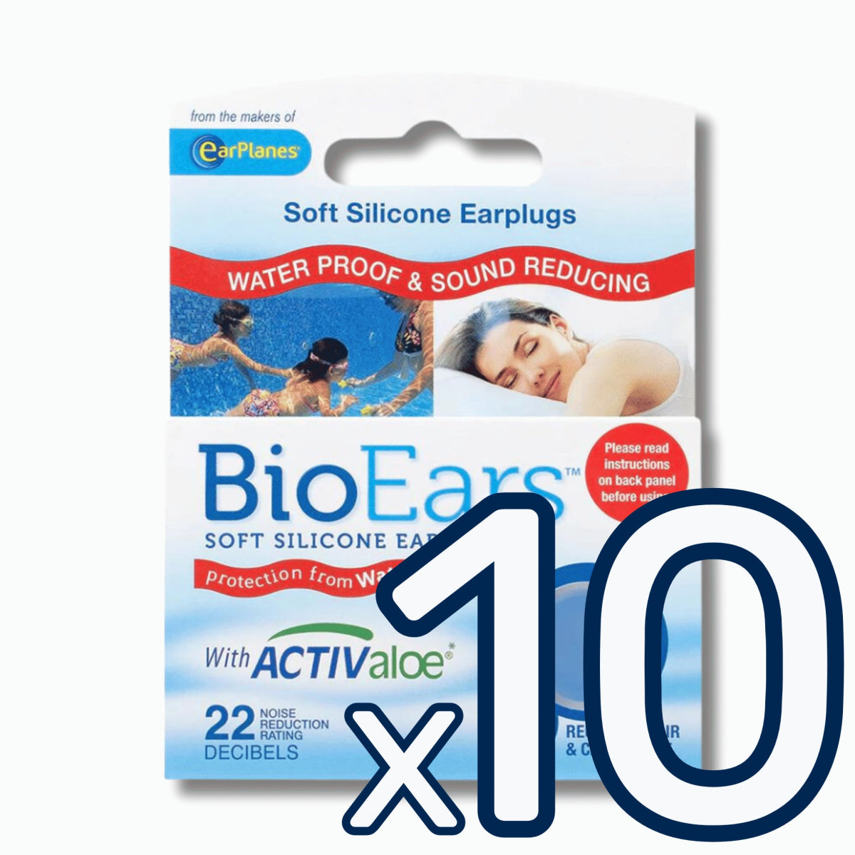 BioEars x 10 Packs | Soft Silicone Ear Plugs Multibuy - £49.99
